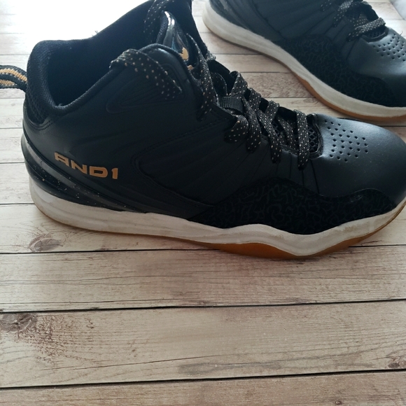 And1 black and white basketball shoes size 7 - Picture 2 of 9